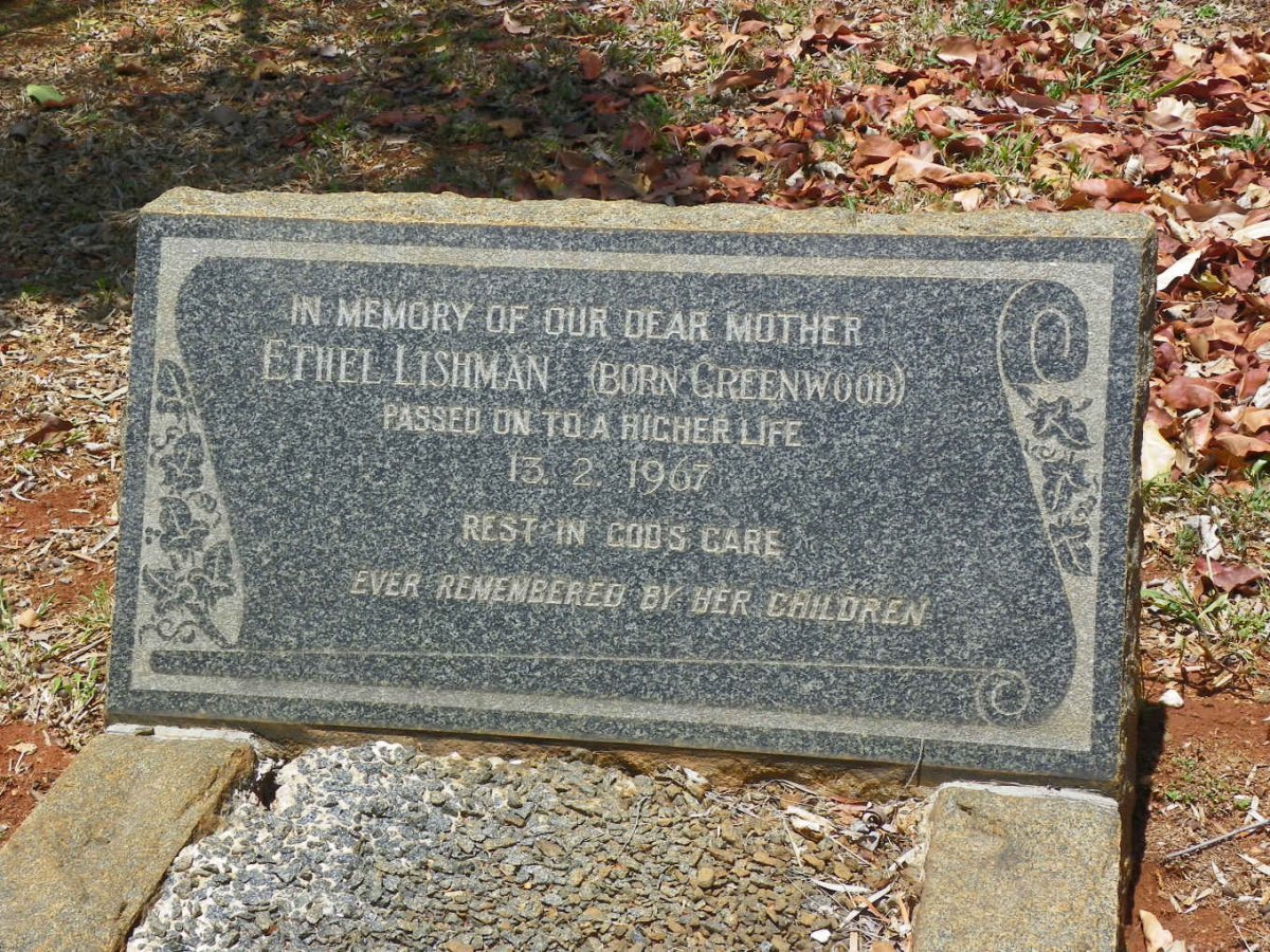 LISHMAN Ethel nee GREENWOOD -1967