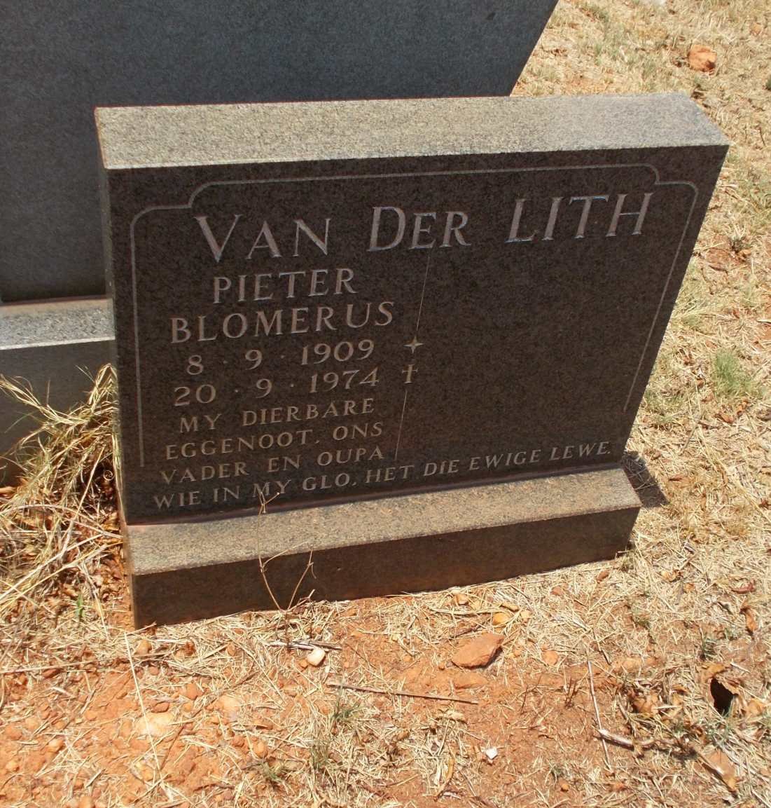 LITH Pieter Blomerus, van der 1909-1974