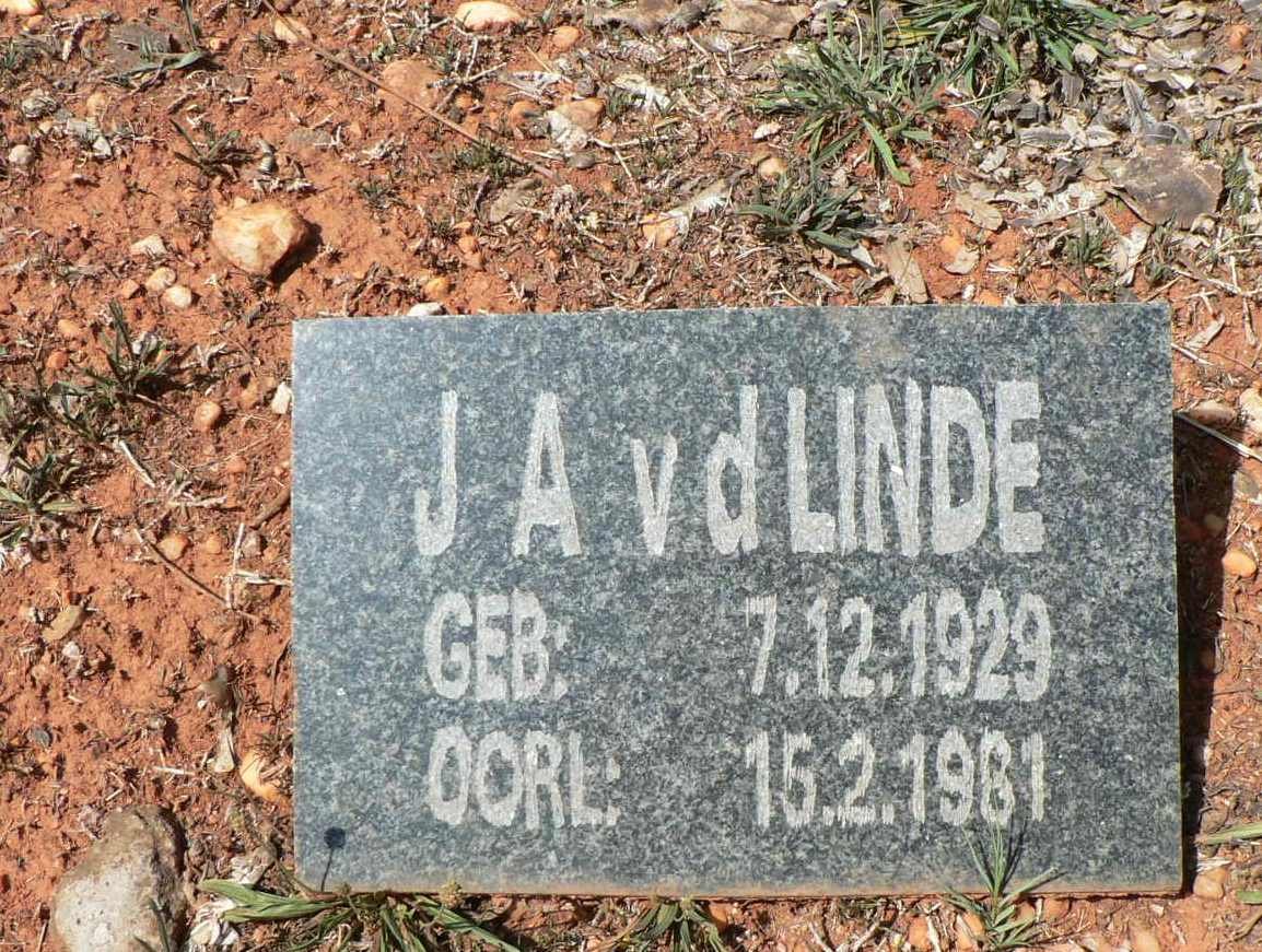 LINDE J.A., v.d. 1929-1981