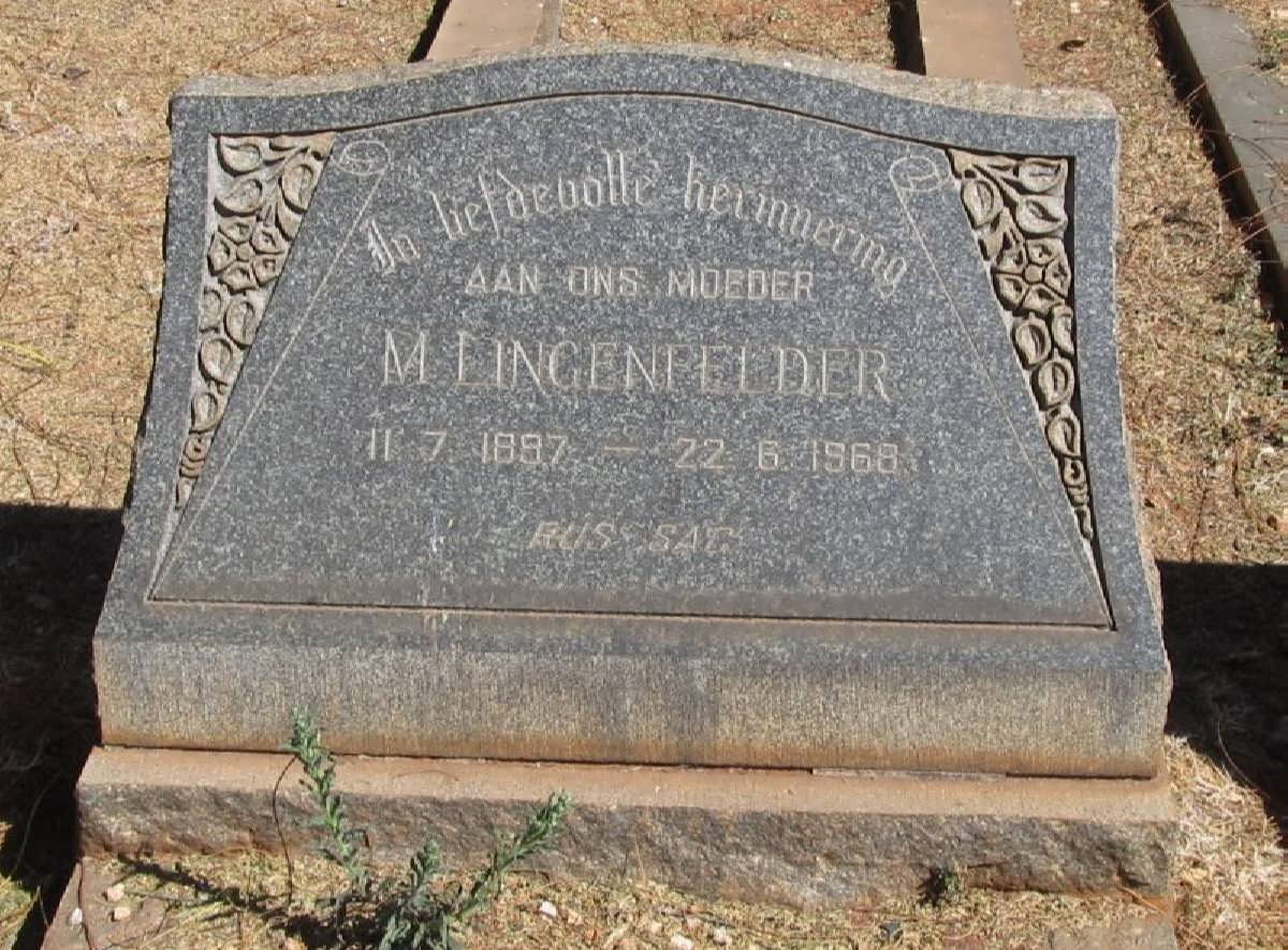 LINGENFELDER M. 1897-1968