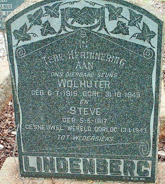 LINDENBERG Wolhuter 1915-1949 :: LINDENBERG Steve 1917-1943