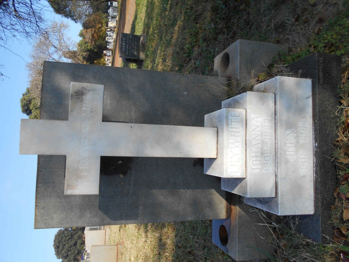 LILYWHITE John 1905-1984 &amp; Johanna 1909-1983