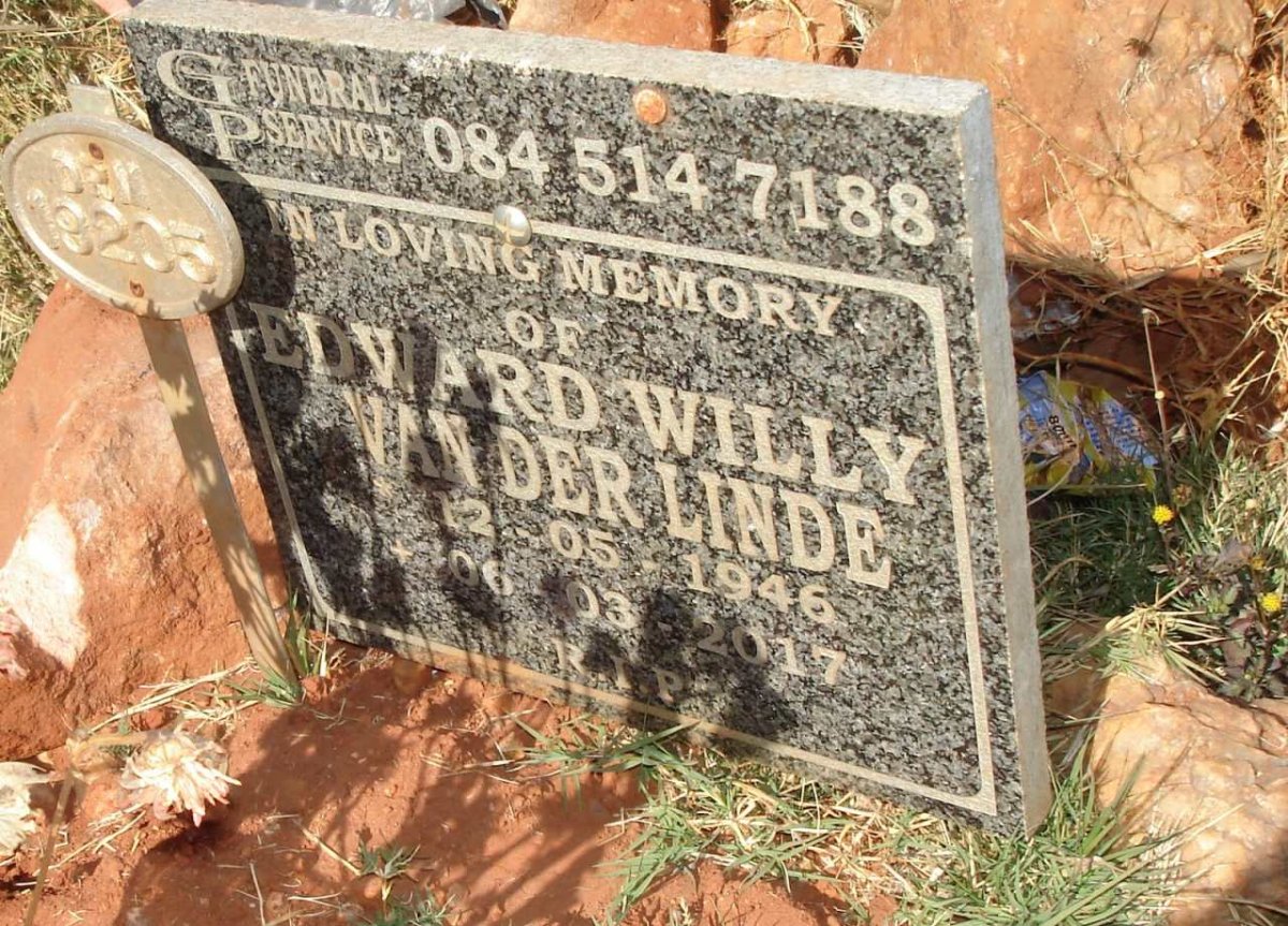 LINDE Edward Willy, van der 1946-2017