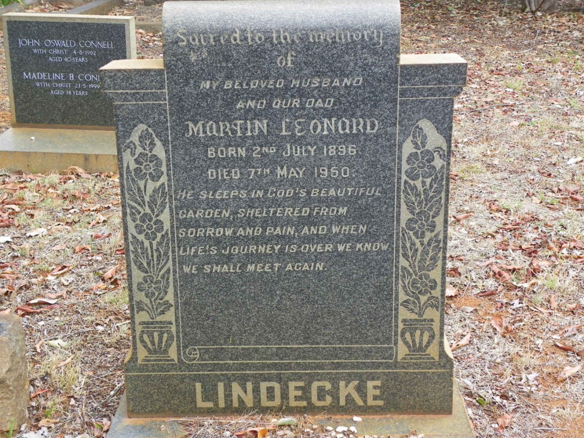 LINDECKE Martin Leonard 1896-1950
