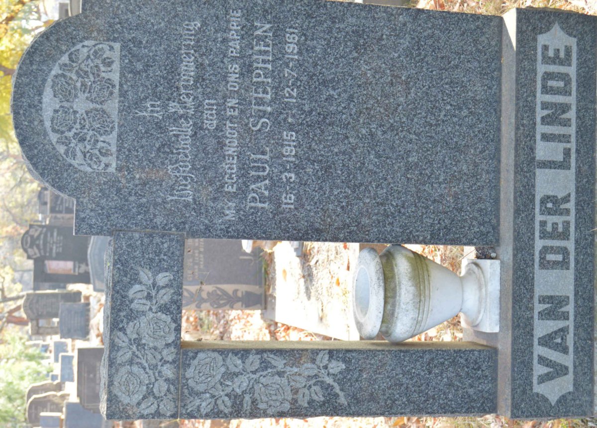 LINDE Paul Stephen, van der 1915-1961