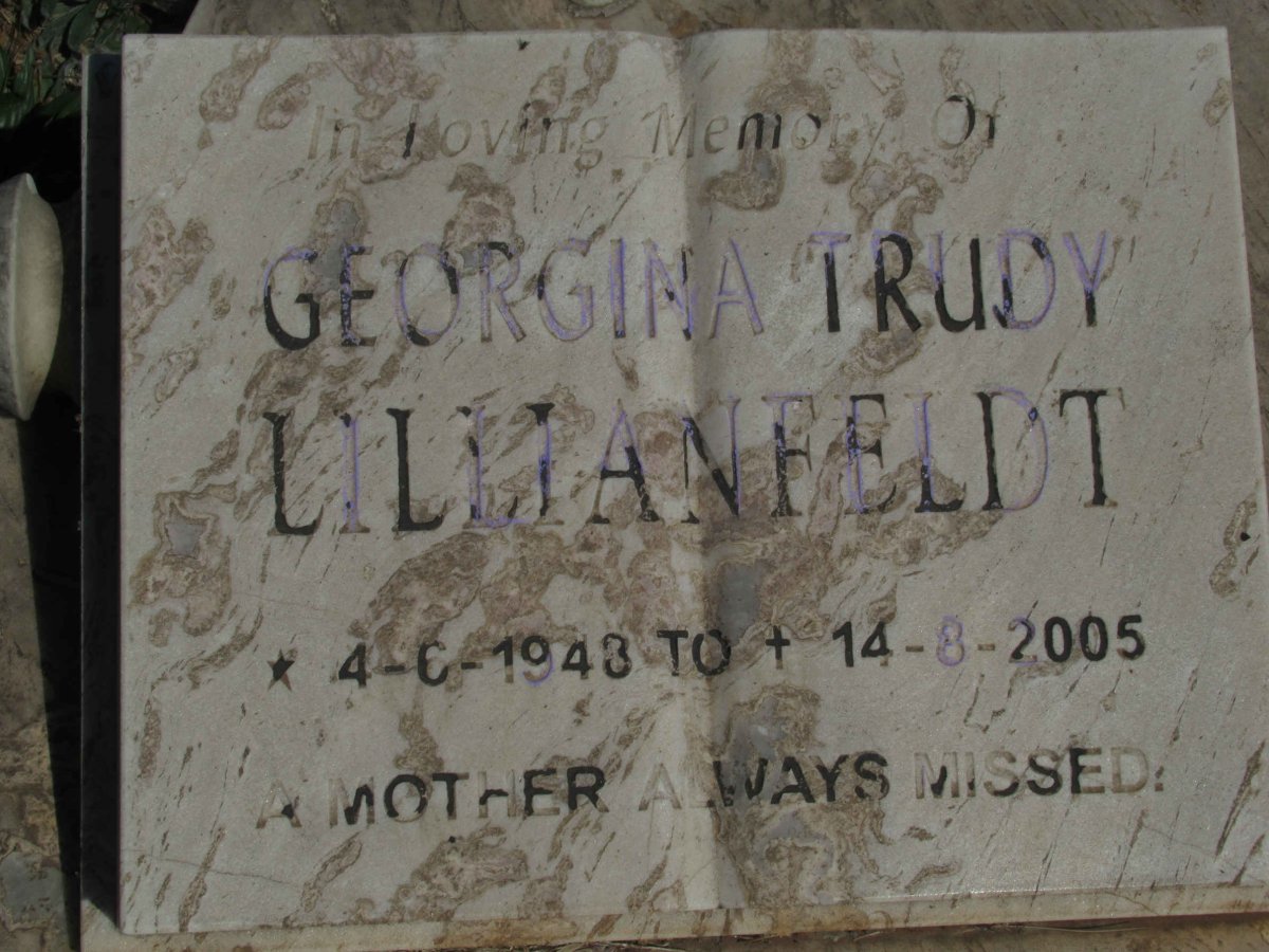 LILLIANFELDT Georgina Trudy 1943-2005