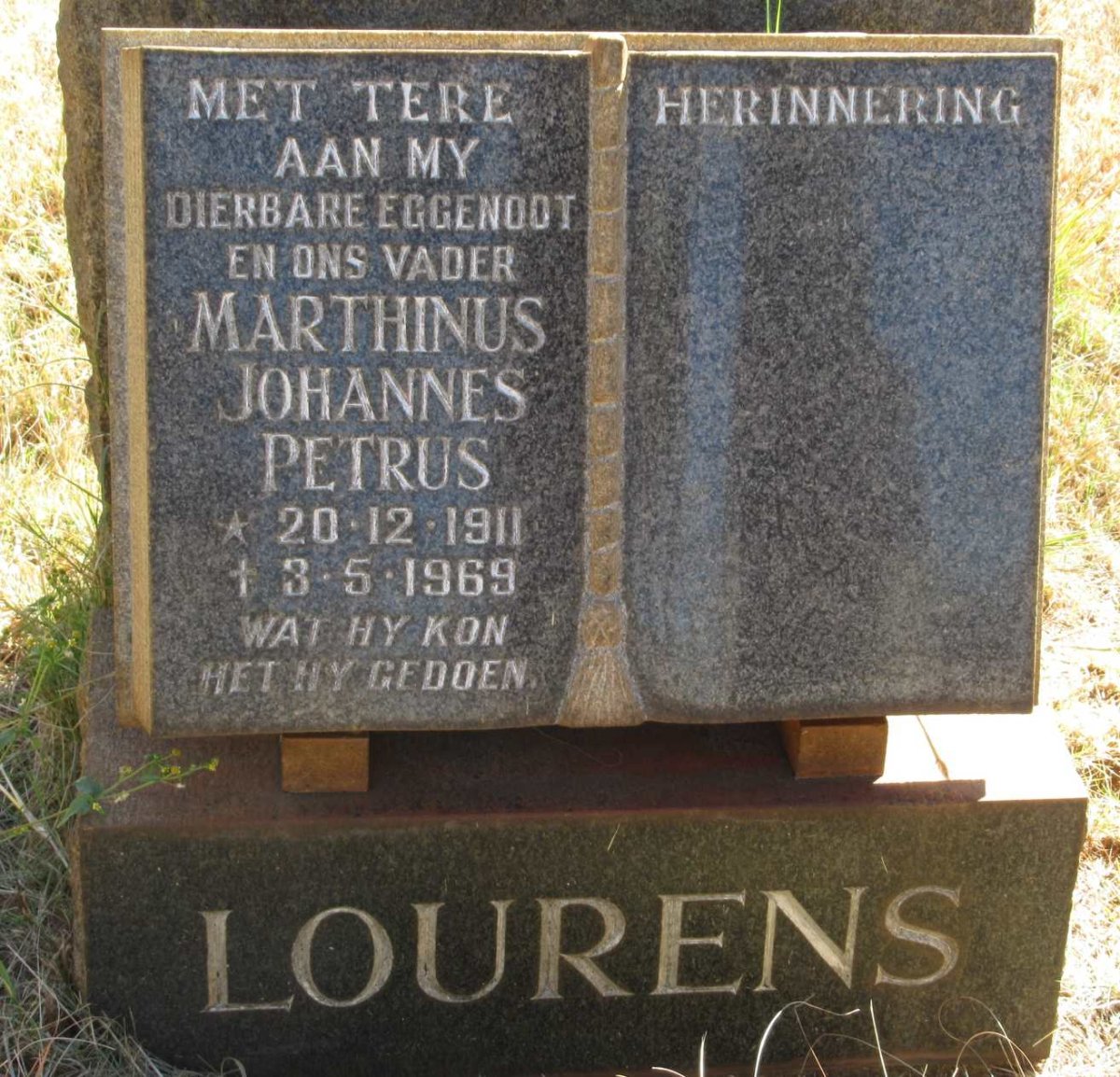 LOURENS Marthinus Johannes Petrus 1911-1969
