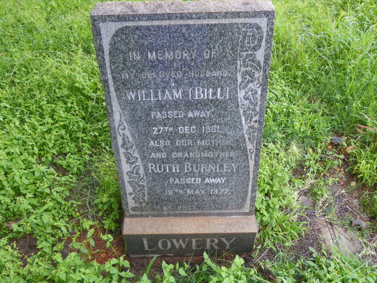 LOWERY William -1961 &amp; Ruth BURNLEY -1977