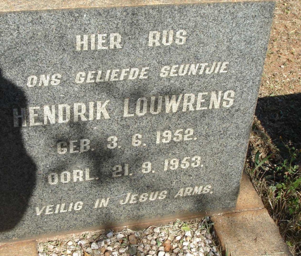 LOUWRENS Hendrik 1952-1953