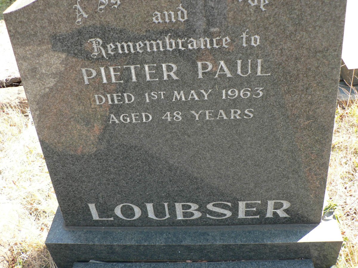 LOUBSER Pieter Paul -1963