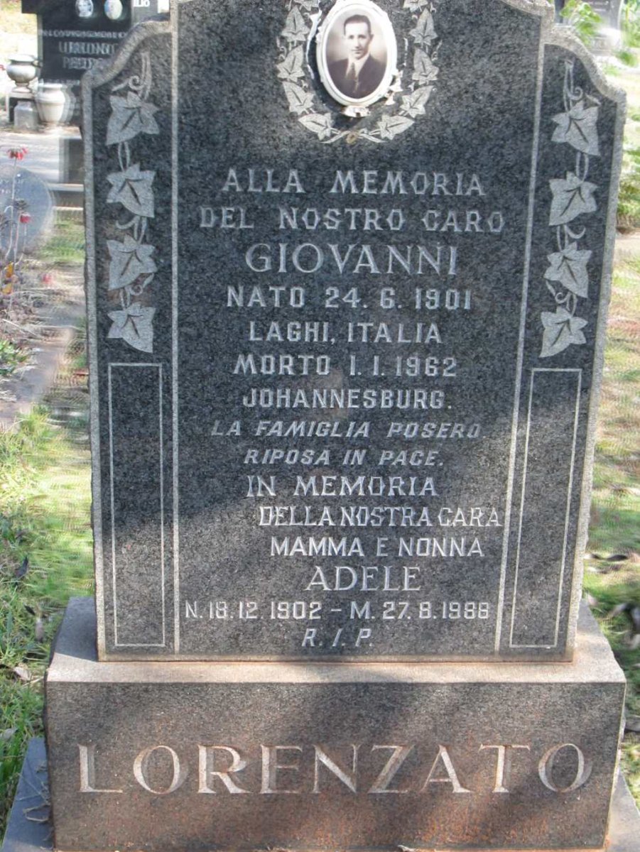 LORENZATO Giovanni 1901-1962 &amp; Adele 1902-1988