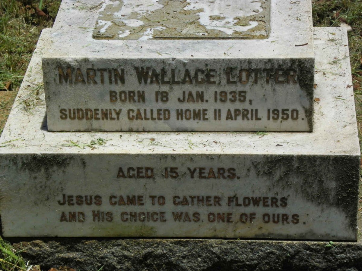 LOTTER Martin Wallace 1935-1950