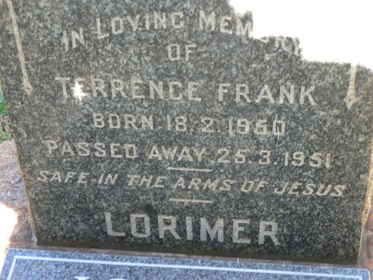 LORIMER Terrence Frank 1950-1951