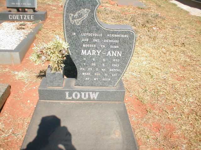 LOUW Mary-Ann 1893-1983
