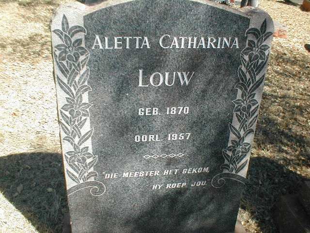 LOUW Aletta Catharina 1870-1957
