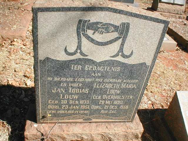 LOUW Jan Tobias 1879-1951 &amp; Elizabeth Maria OVERHOLSTER 1890-1958