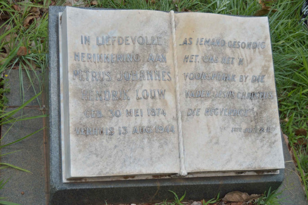 LOUW Petrus Johannes Hendrik 1874-1944 &amp; Hendrina Gertruida THERON 1888-1978
