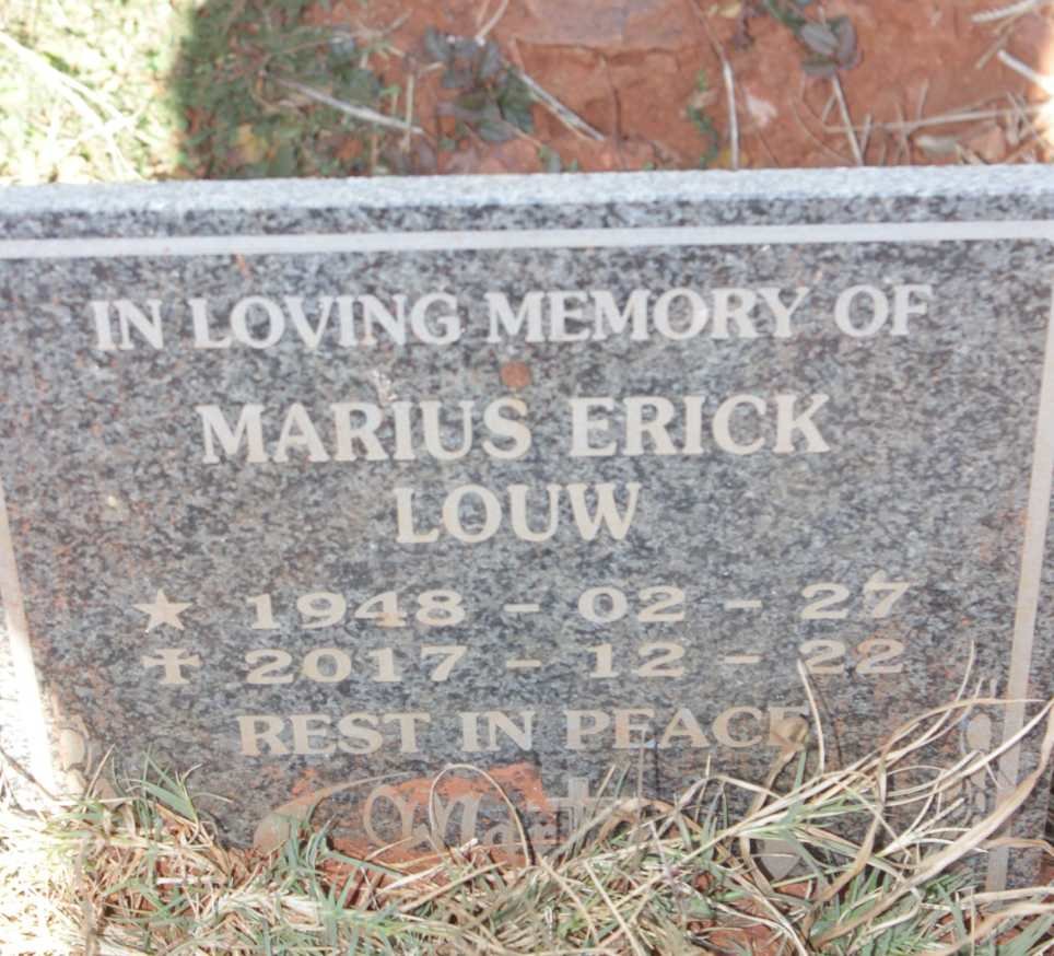 LOUW Marius Erick 1948-2017