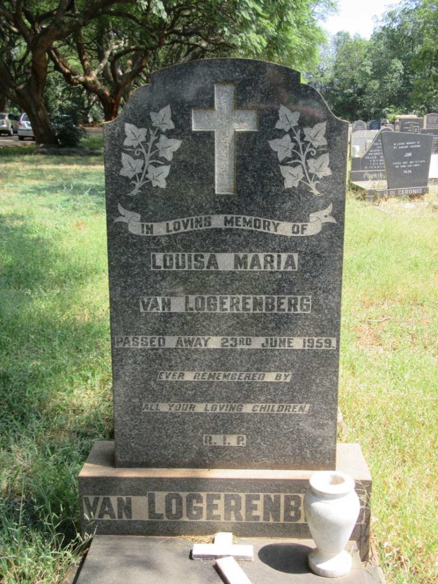 LOGERENBERG Louisa Maria, van -1959
