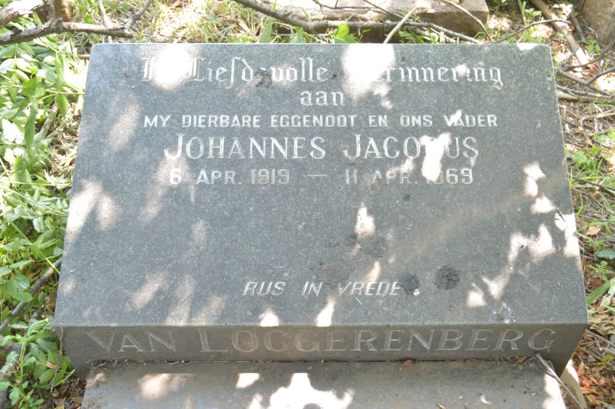 LOGGERENBERG Johannes Jacobus, van 1919-1969