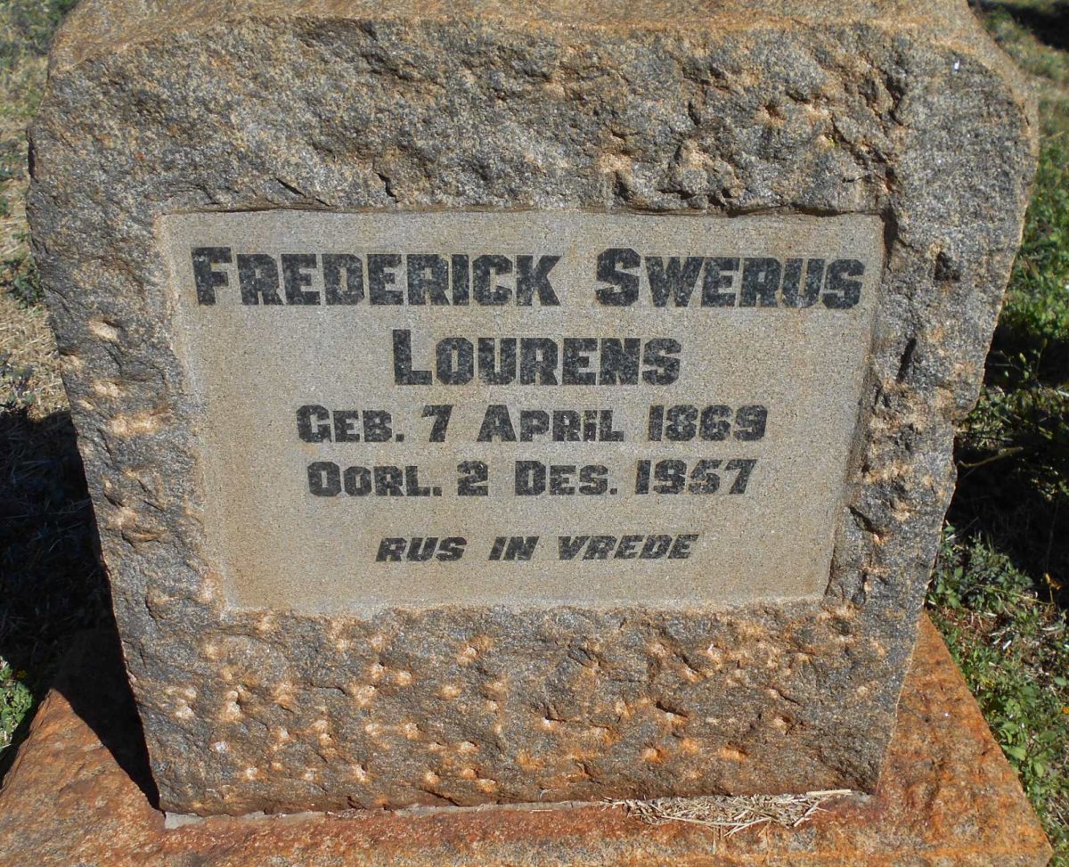 LOURENS Frederick Swerus 1869-1957