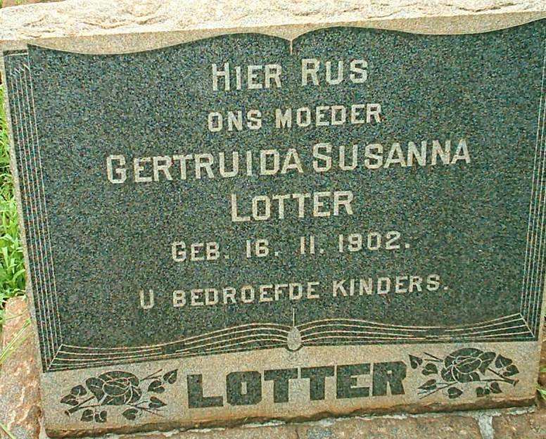 LOTTER Gertruida Susanna 1902-