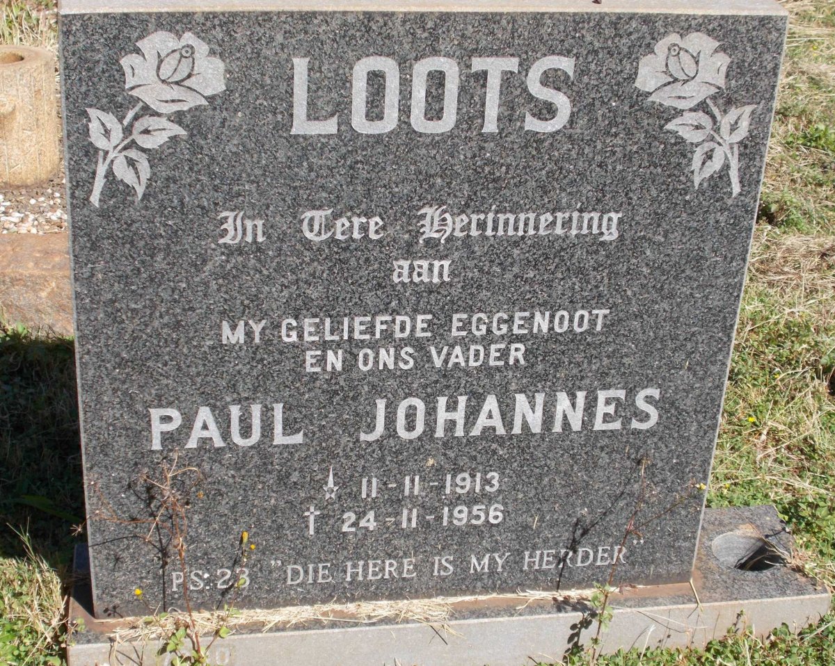LOOTS Paul Johannes 1913-1956