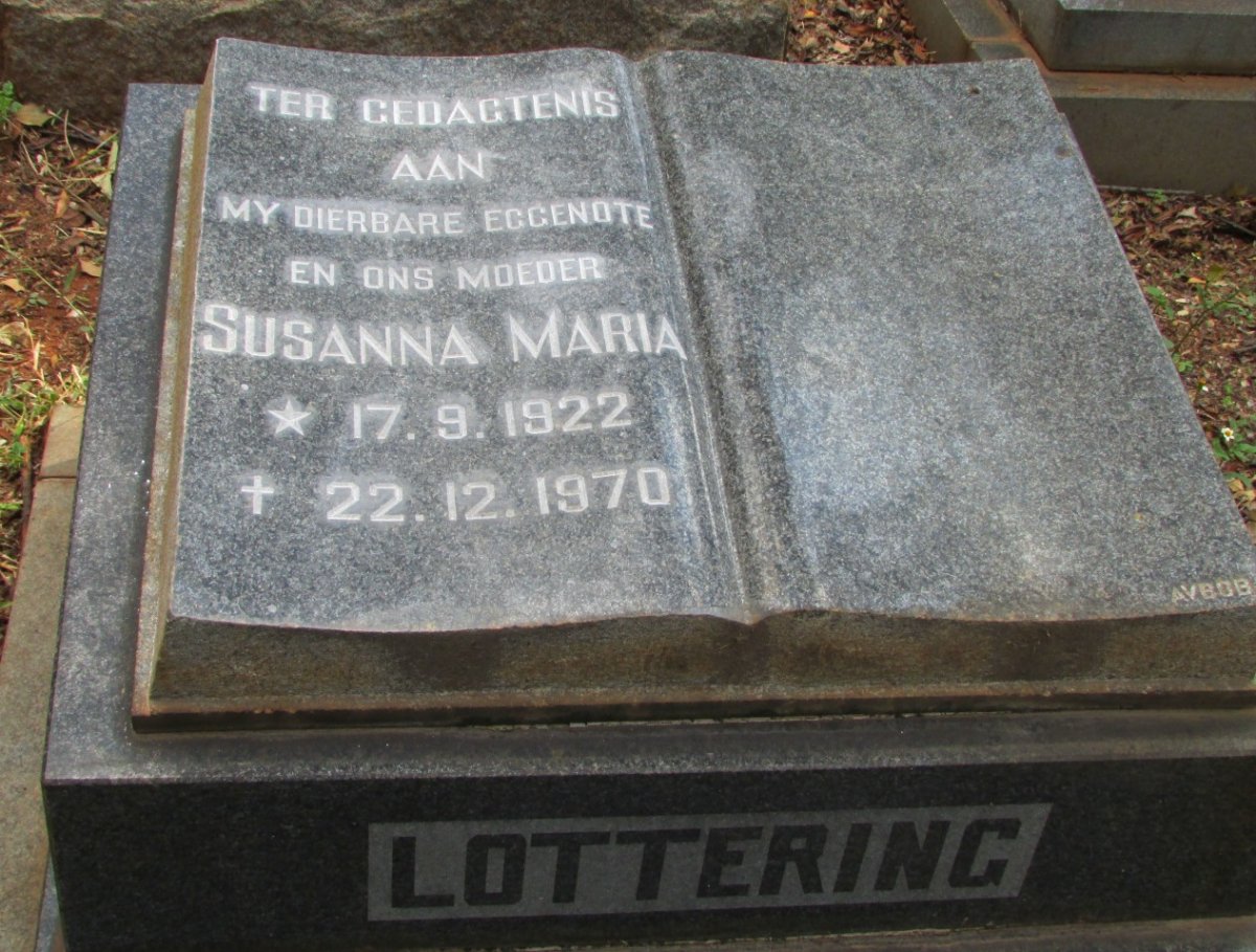 LOTTERING Susanna Maria 1922-1970