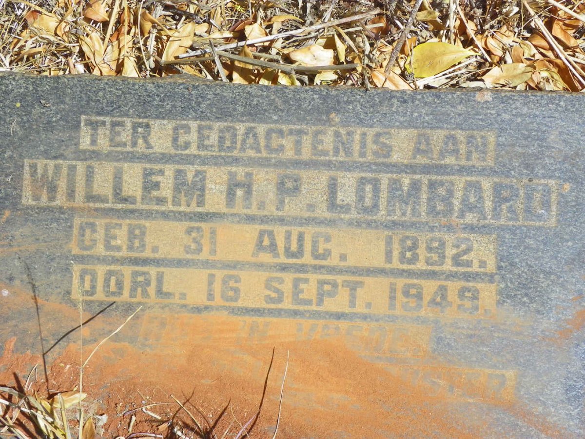 LOMBARD Willem H.P. 1892-1949