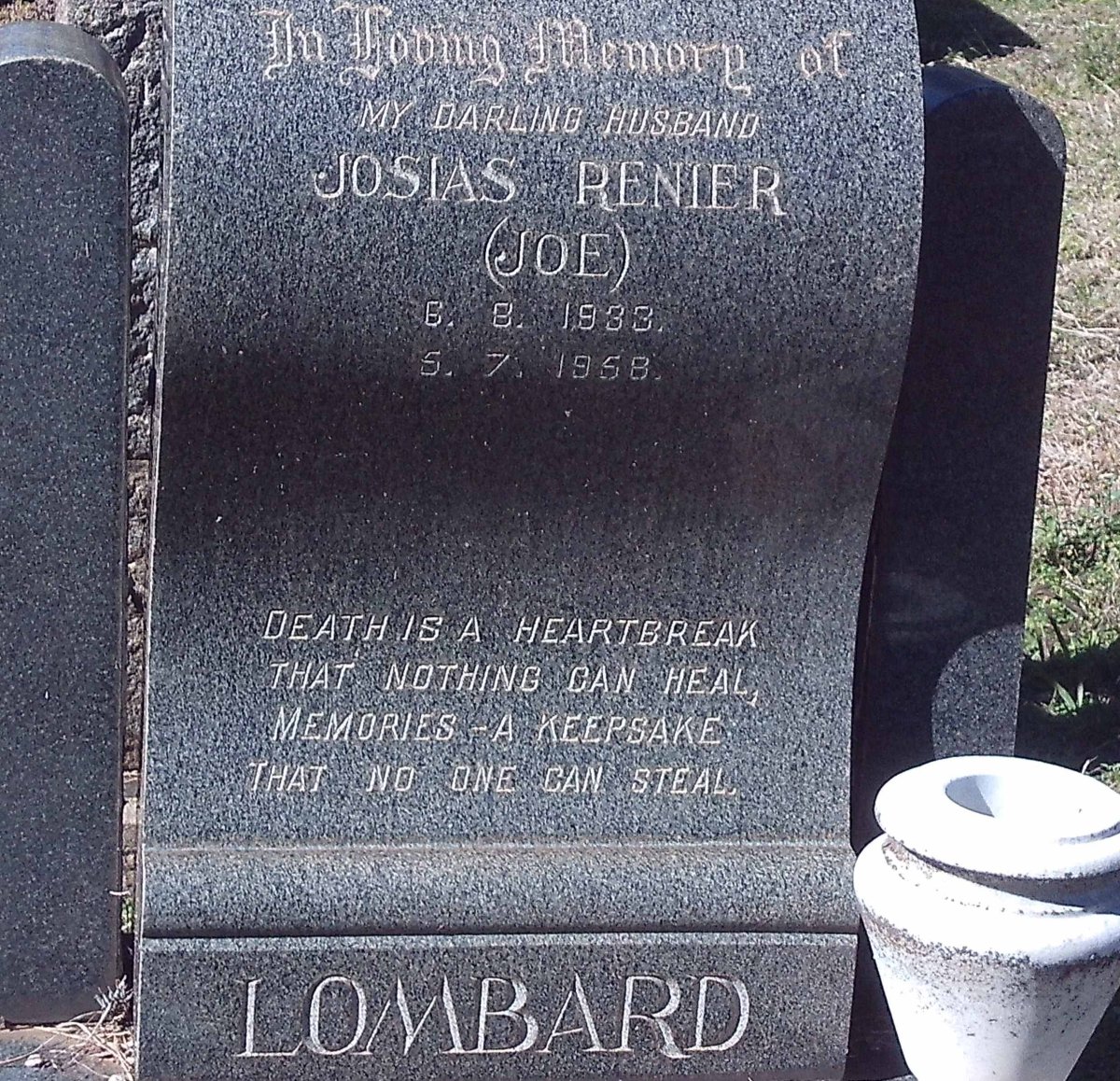 LOMBARD Josias Renier 1933-1958