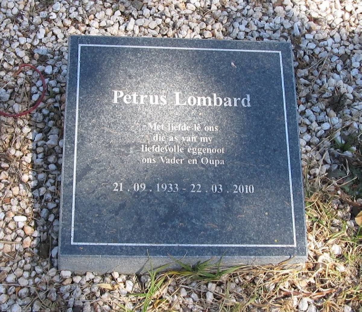 LOMBARD Petrus 1933-2010