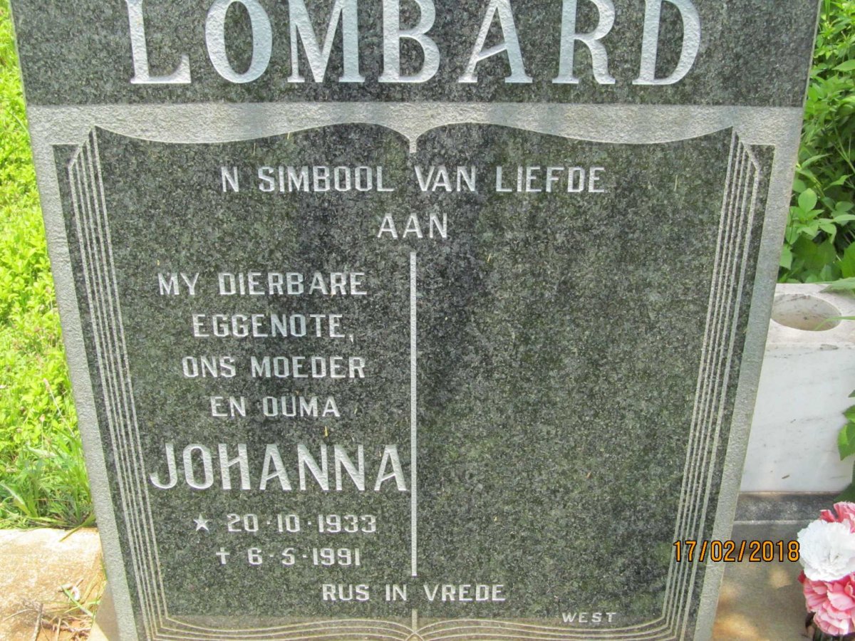 LOMBARD Johanna 1933-1991