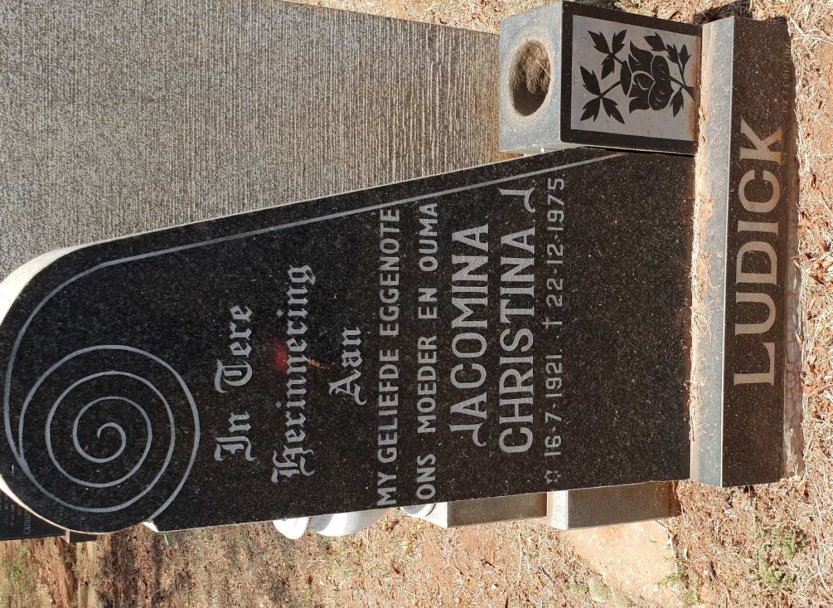 LUDICK Jacomina Christina J. 1921-1975