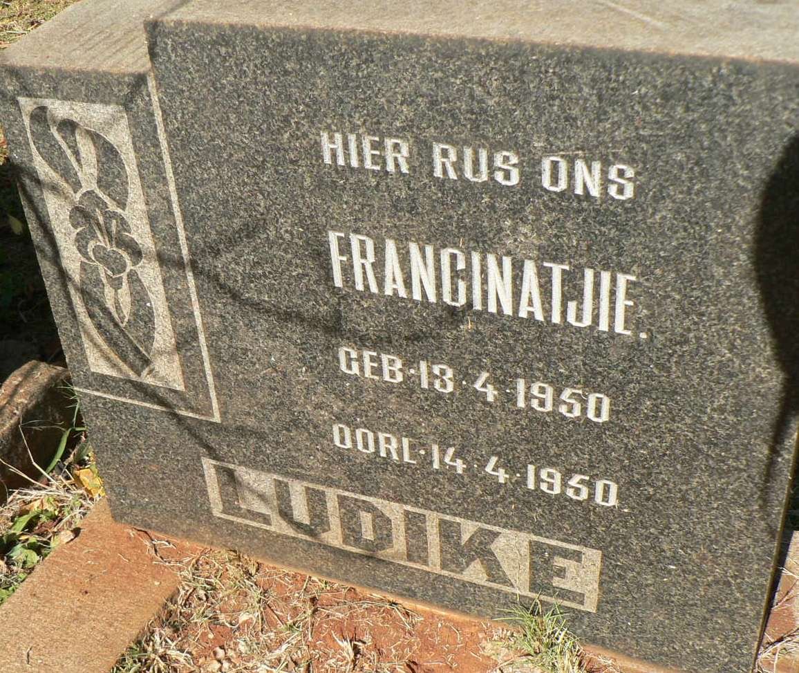 LUDIKE Francinatjie 1950-1950