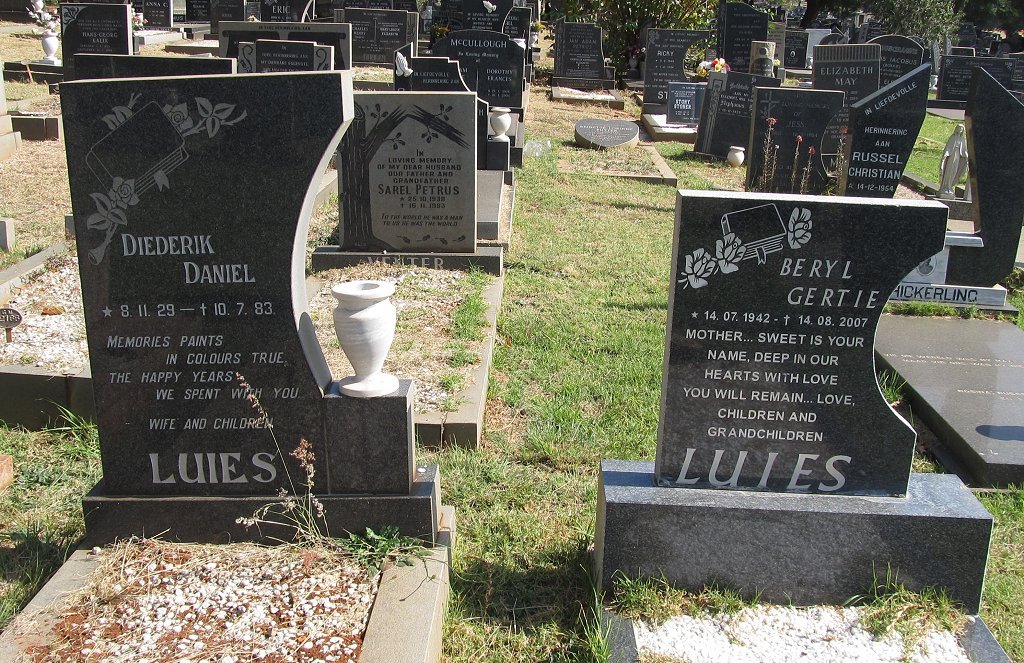 LUIES Diederik Daniel 1929-1983 :: LUIES Beryl Gertie 1942-2007