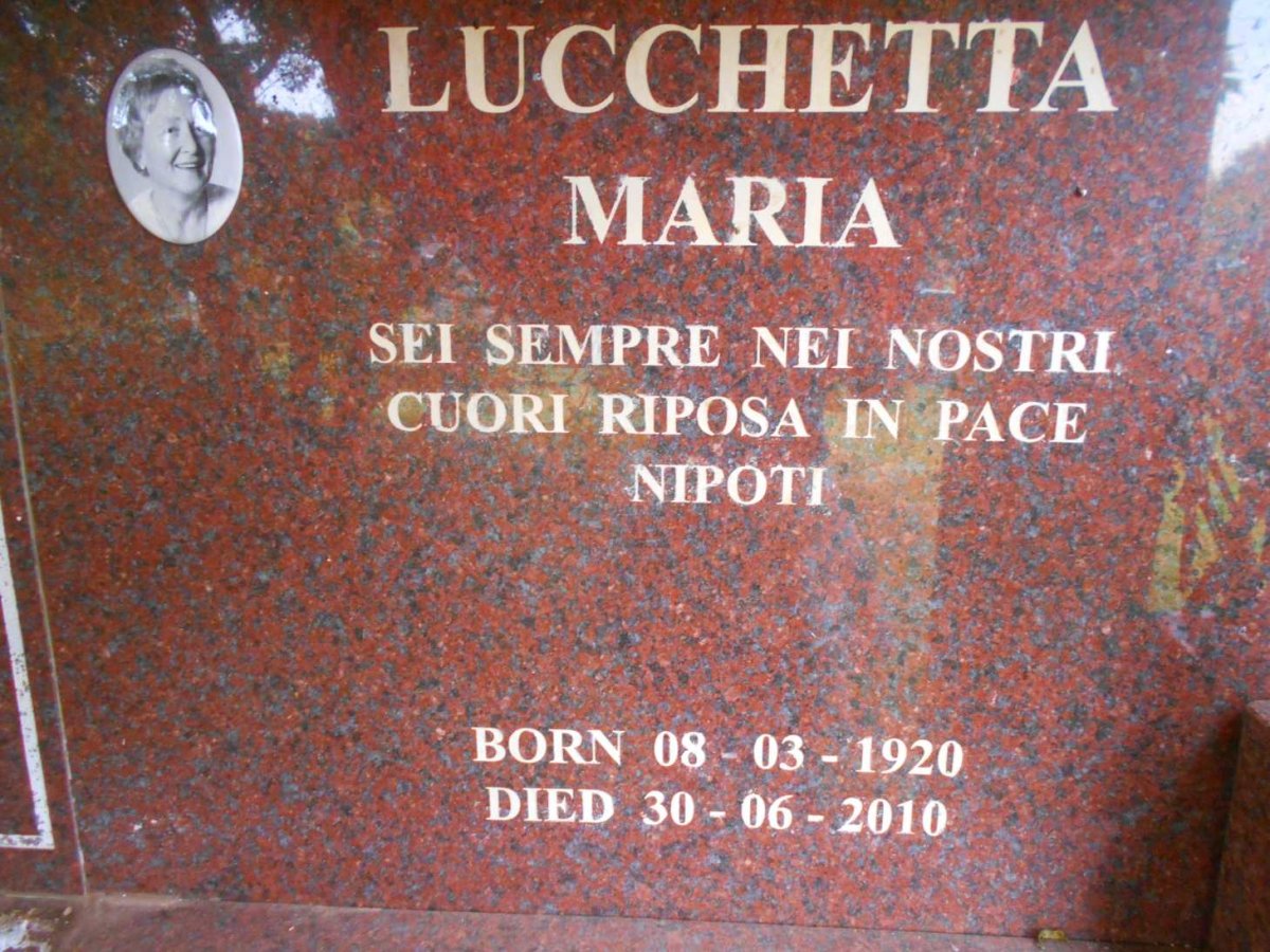 LUCCHETTA Maria 1920-2010