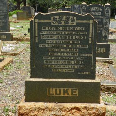 LUKE Herbert Cyril -1952 &amp; Grace Hannah -1944