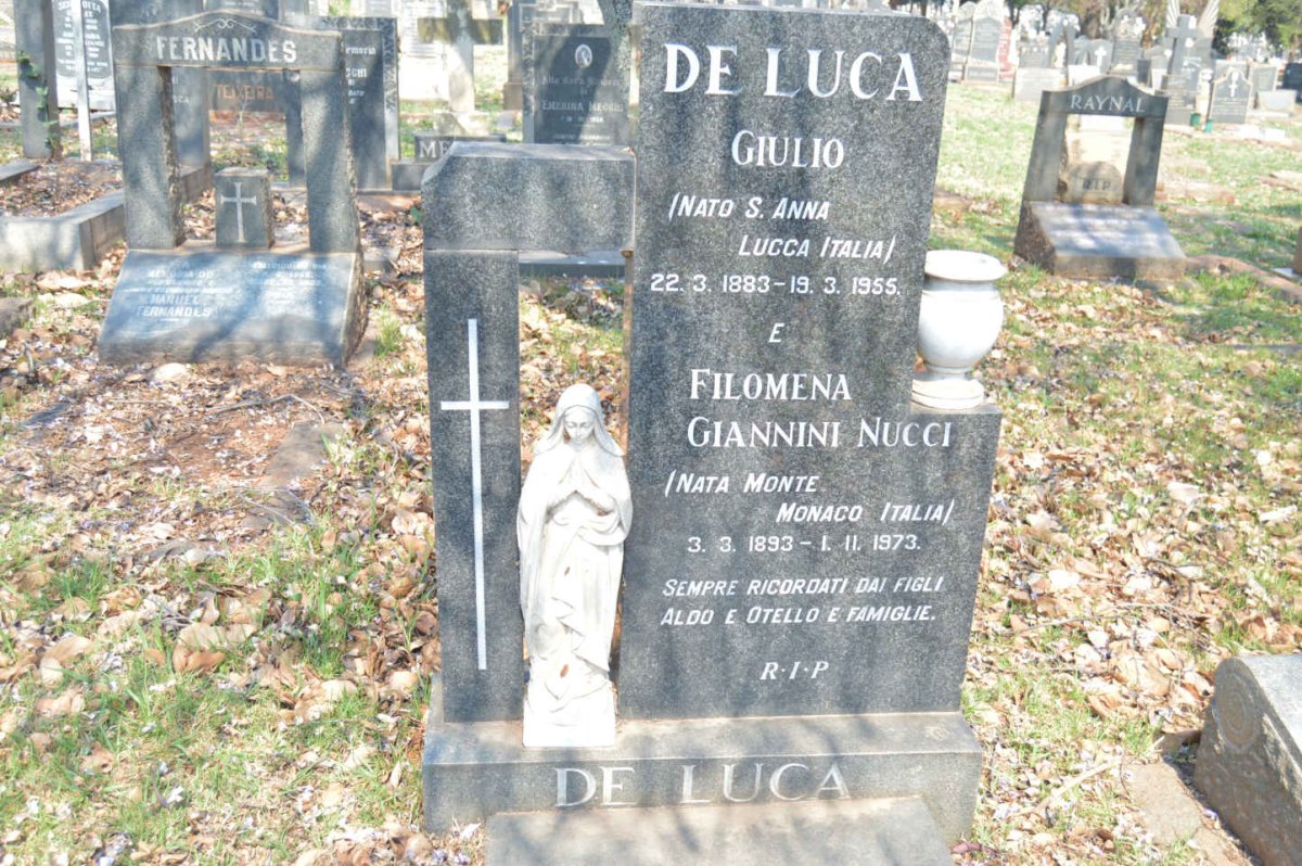 LUCA Giulio, de 1883-1955 &amp; Filomena Giannini NUCCI 1893-1973