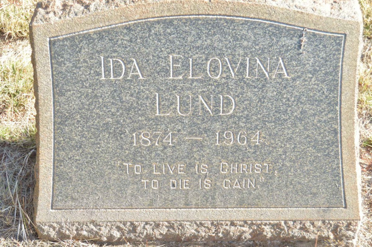 LUND Ida Elovina 1874-1964