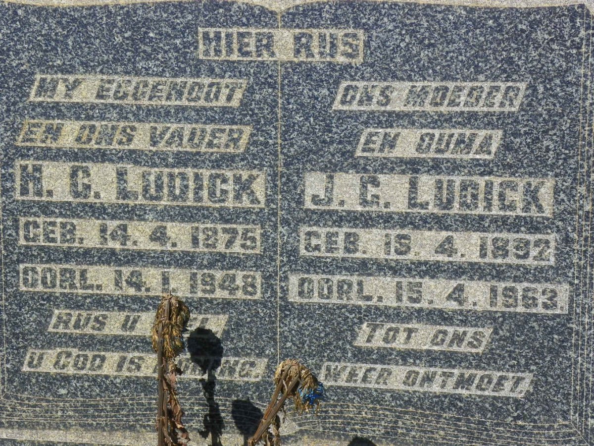 LUDICK H.C. 1875-1948 &amp; J.G. 1892-1963