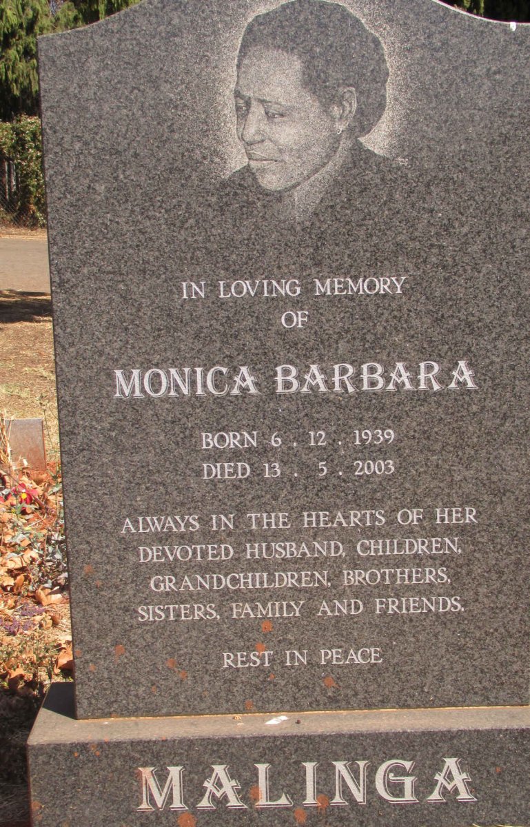 MALINGA Monica Barbara 1939-2003