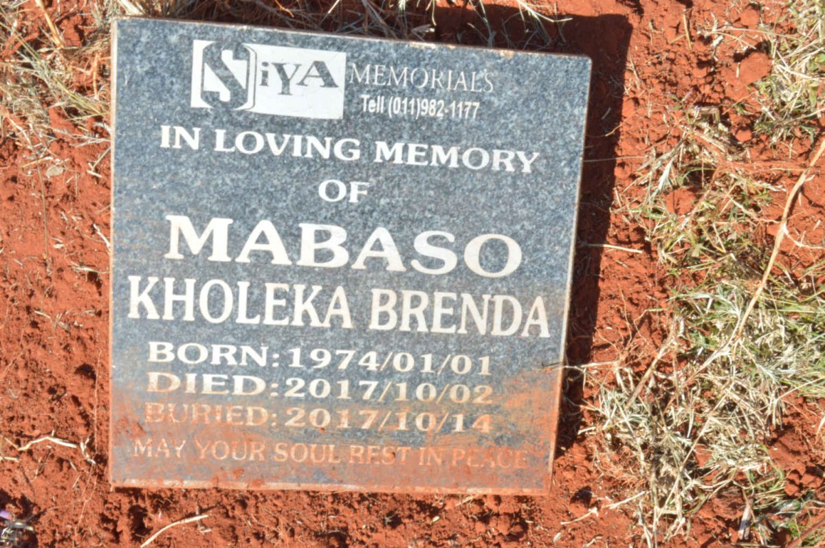 MABASO Kholeka Brenda 1974-2017