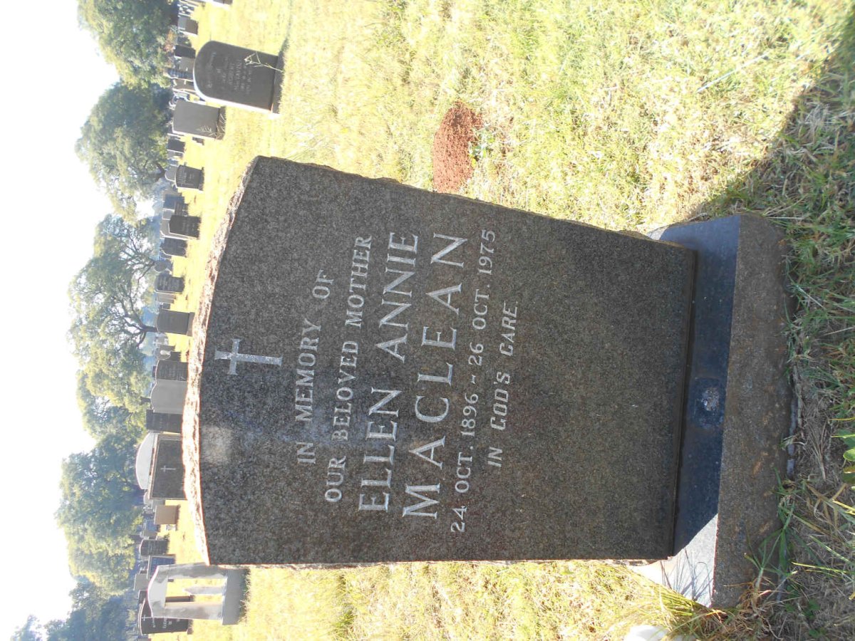 MACLEAN Ellen Annie 1896-1975