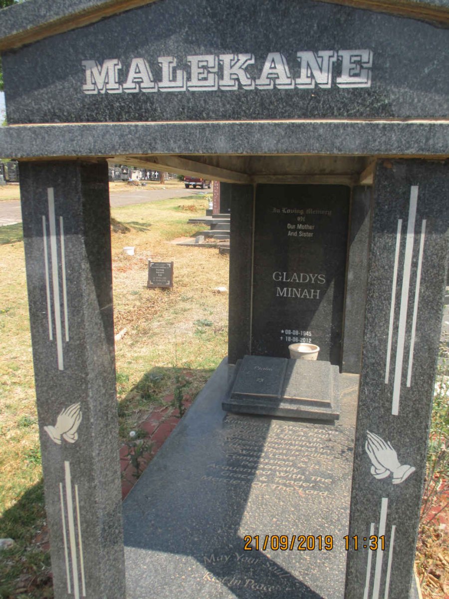MALEKANE Gladys Minah 1945-2012