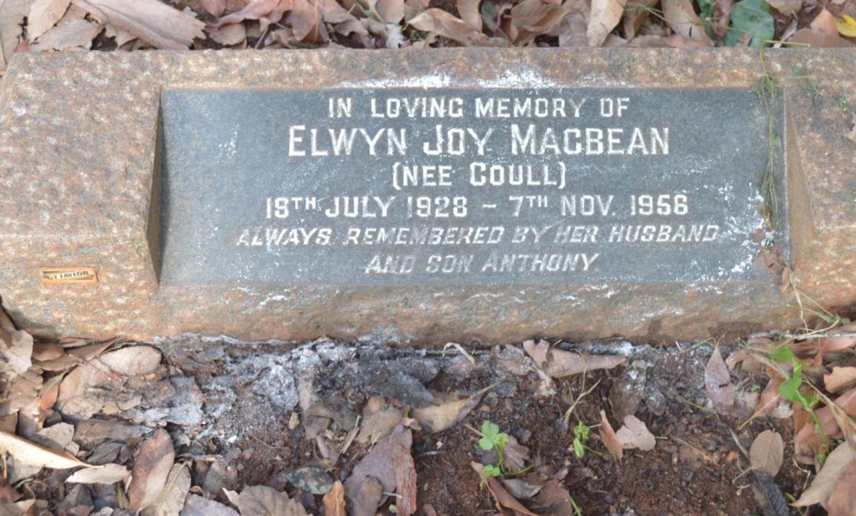 MACBEAN Elwyn Joy nee COULL 1928-1956