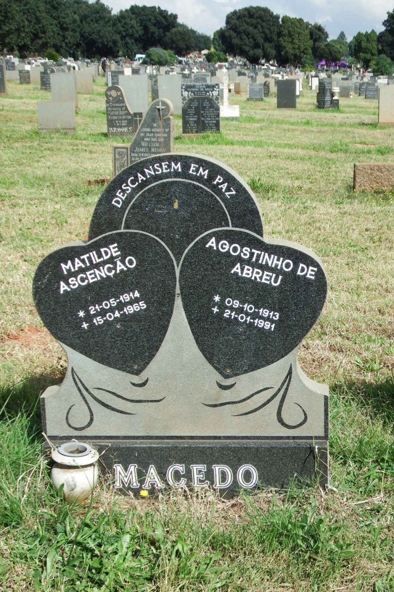 MACEDO Agostinho de Abreu 1913-1991 &amp; Matilde Ascencao 1914-1965
