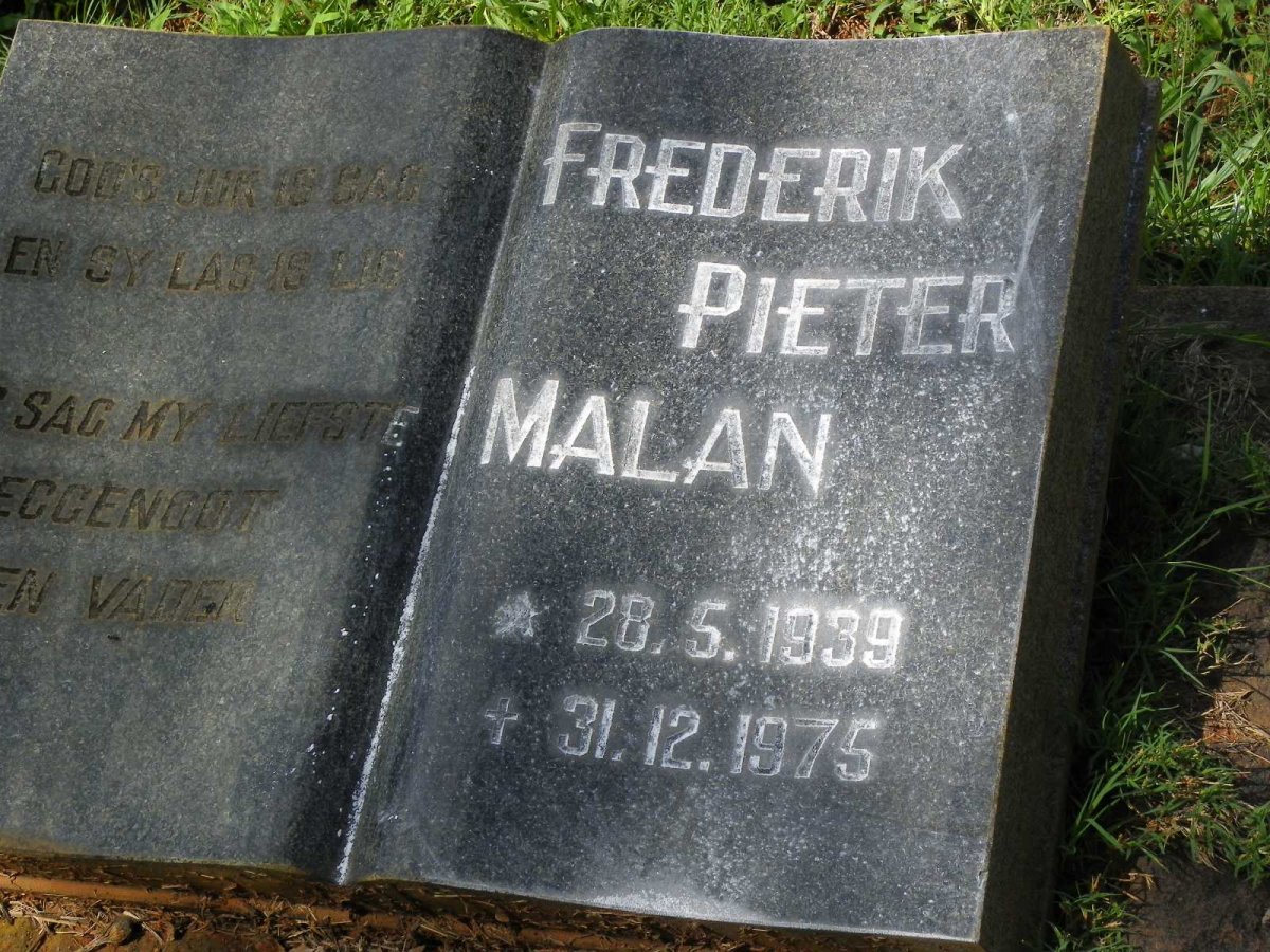MALAN Frederik Pieter 1939-1975