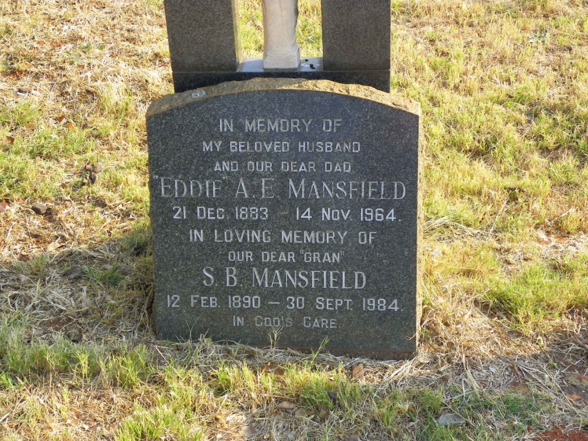 MANSFIELD Eddie A.E. 1883-1964 &amp; S.B. 1890-1984