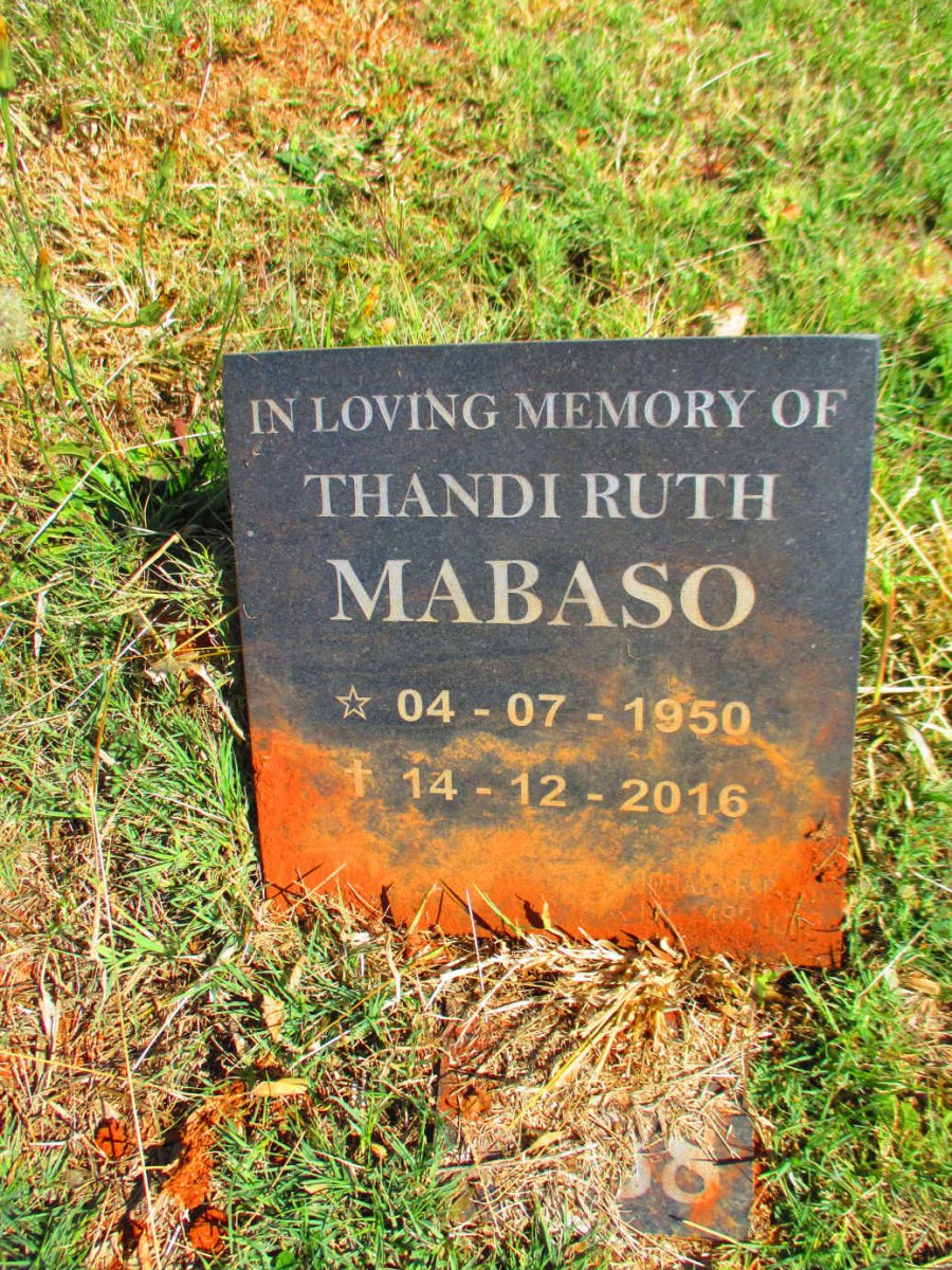 MABASO Thandi Ruth 1950-2016