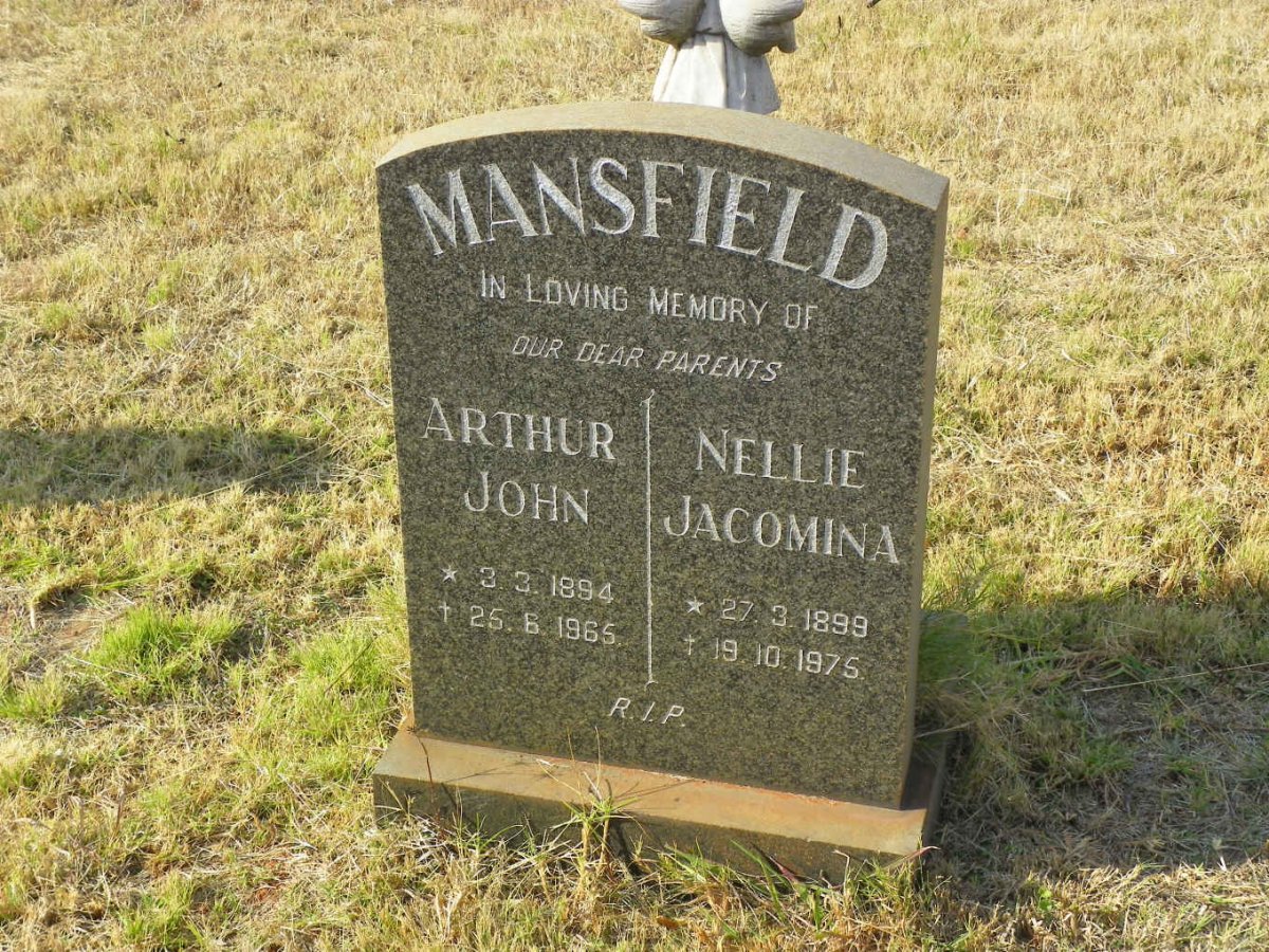 MANSFIELD Arthur John 1894-1965 &amp; Nellie Jacomina 1899-1975